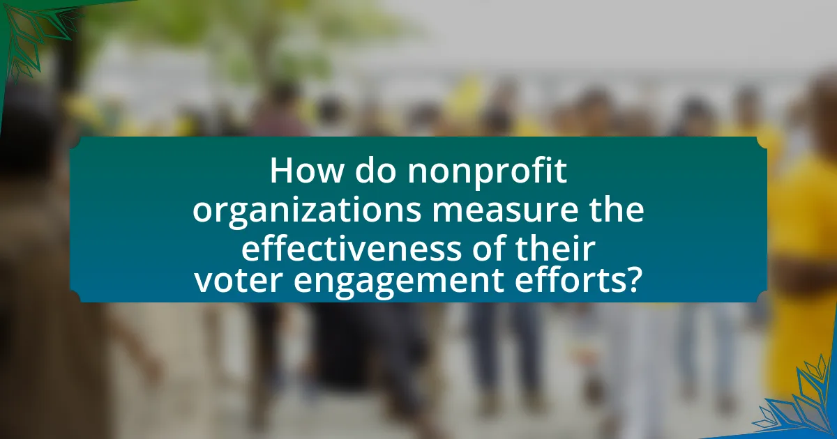 How do nonprofit organizations measure the effectiveness of their voter engagement efforts?