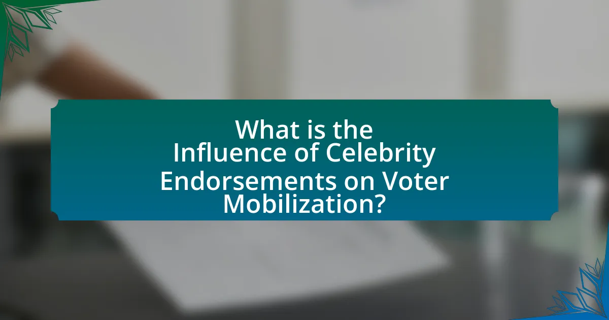 What is the Influence of Celebrity Endorsements on Voter Mobilization?