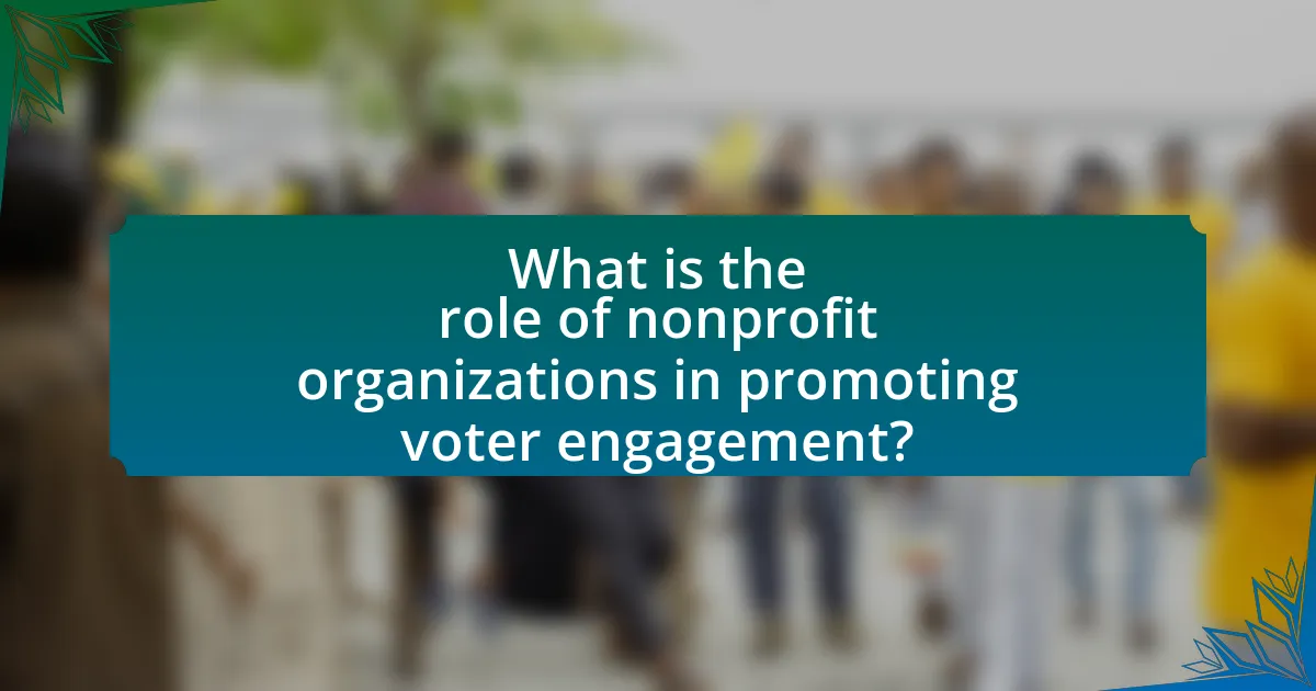 What is the role of nonprofit organizations in promoting voter engagement?