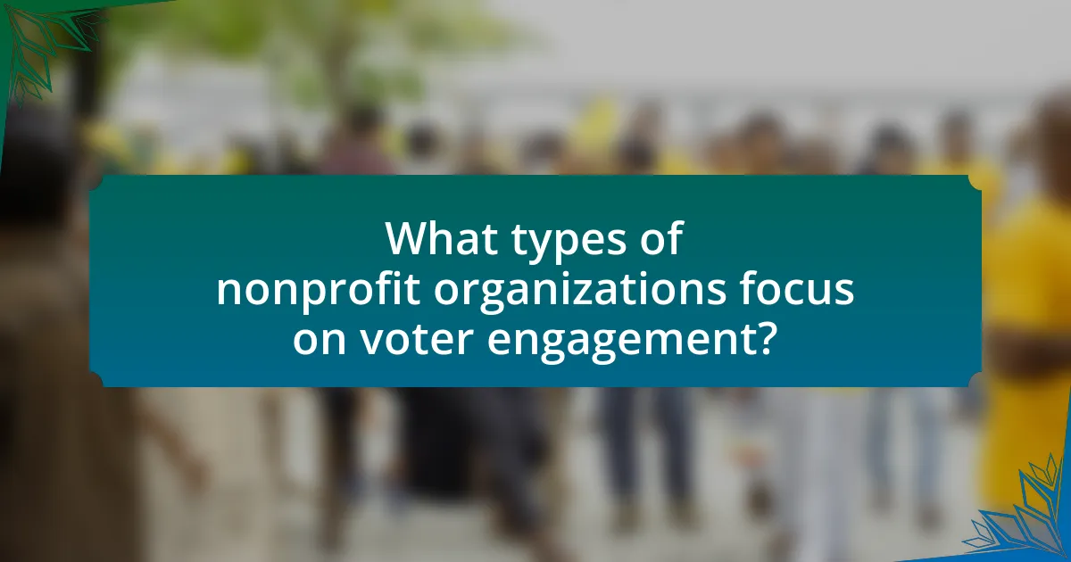 What types of nonprofit organizations focus on voter engagement?